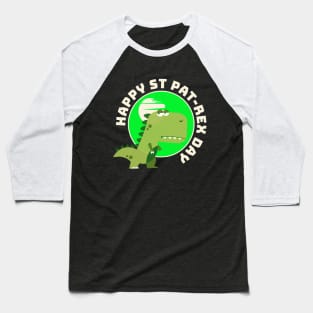 St Patrick's HAPPY ST PAT-REX DAY T-Rex Dinosaur Funny Boys Baseball T-Shirt